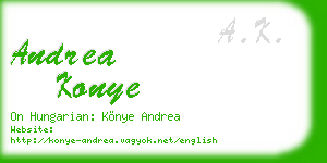 andrea konye business card